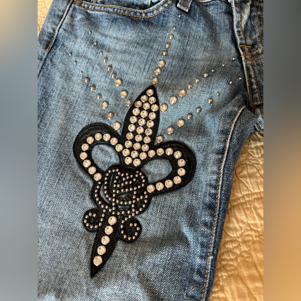 Kippys Blue Jeans with Black Embellishments - Picture 3 of 12